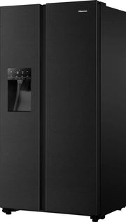 HISENSE RS694N4TFE American-Style Fridge Freezer - Black Stainless Steel Hisense