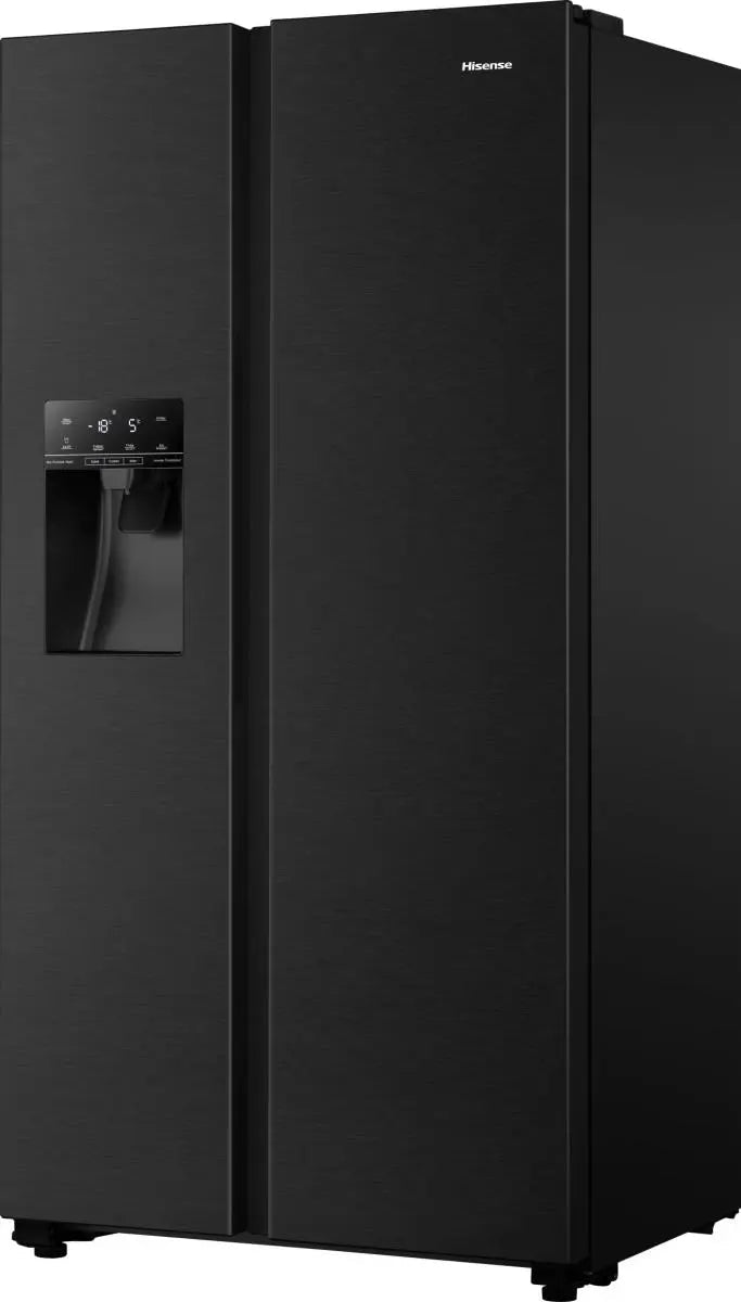 HISENSE RS694N4TFE American-Style Fridge Freezer - Black Stainless Steel Hisense