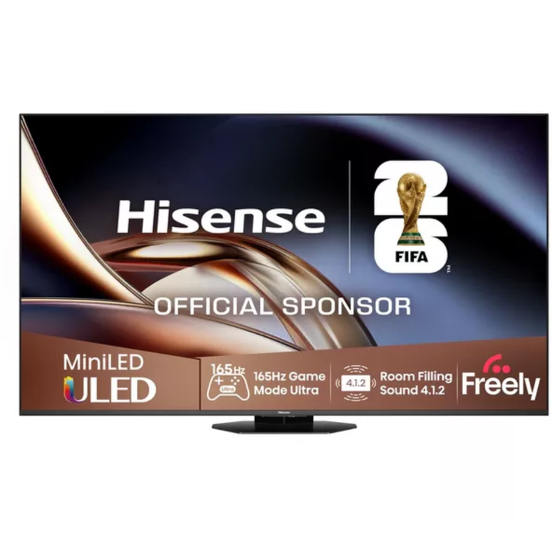 HISENSE U8Q 65" Mini LED 4K 165Hz Smart AI TV with Freely - 65U8QTUK Hisense
