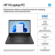 HP 14 INCH LAPTOP INTEL N150 BM2T5EA-ABU HP