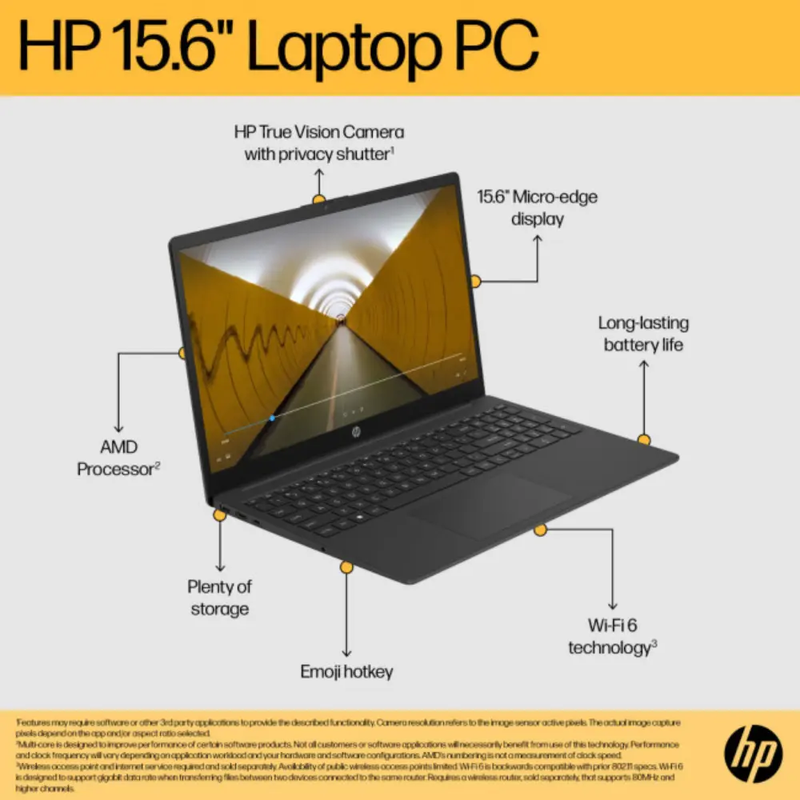 HP 15-FC0041NA 15.6 INCH LAPTOP 1TB SSD BLACK