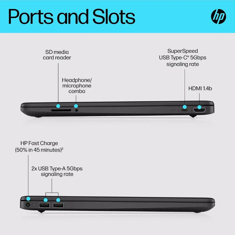 HP 15S-FQ0004NA Intel Pentium Silver, 4GB RAM 128GB SSD, 15in Full HD Laptop Digiland Outlet Store
