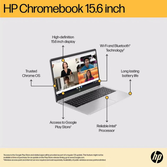 HP 15a-na0007na 15.6in Celeron 4GB 128GB Chromebook