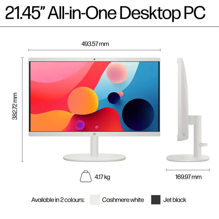 HP 22 -dg0007na 21.45" All in One - Intel® Celeron®, 128GB UFS - White