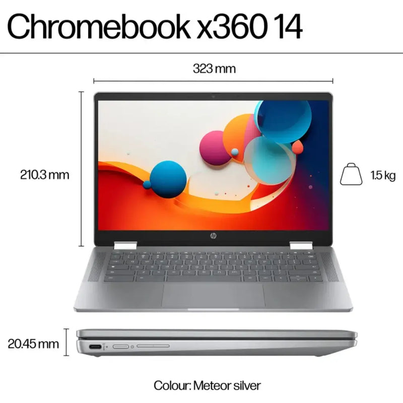 HP CHROMEBOOK X360 14B-CD0002NA - 14IN HD