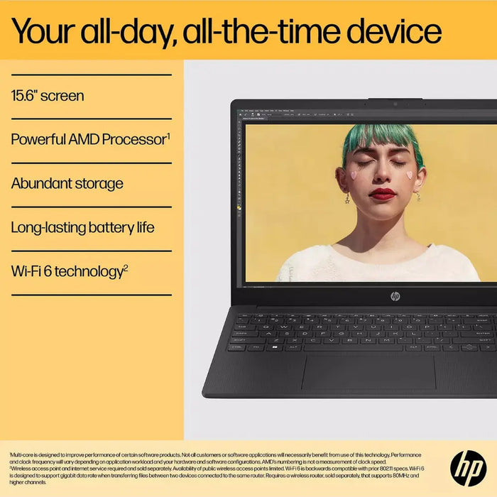 HP Laptop 15-fc0038na - 15.6in FHD, AMD Ryzen 3, 8GB RAM, 256GB SSD