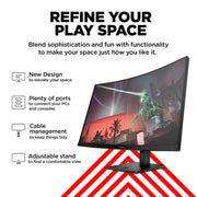 HP OMEN 32c 32" QHD 165hz, 1ms, FreeSync Curved Gaming Monitor Digiland Outlet Store