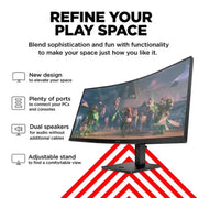HP OMEN 34c Wide Quad HD 34" Curved VA LCD Gaming Monitor Digiland Outlet Store