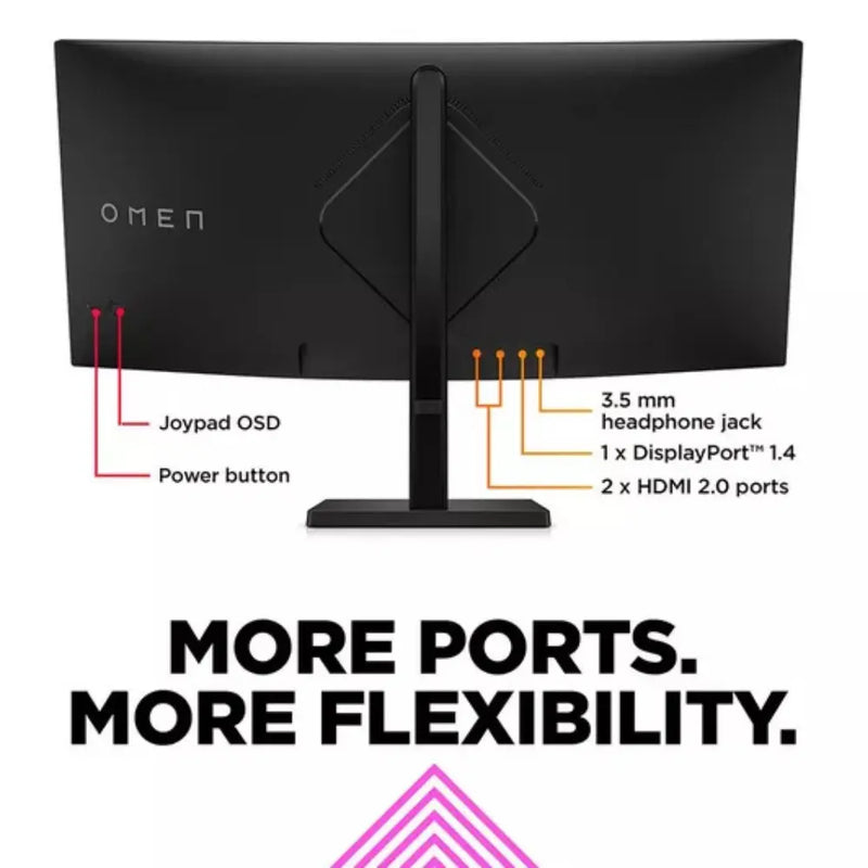 HP OMEN 34c Wide Quad HD 34" Curved VA LCD Gaming Monitor Digiland Outlet Store