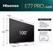 Hisense 100E77NQTUK PRO, 100-inch, QLED, 4K HDR, Smart TV Hisense