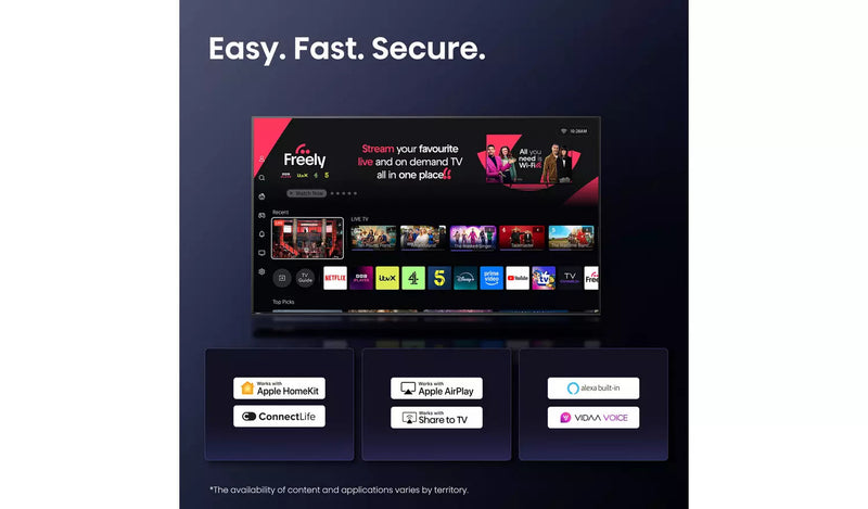 Hisense 43 Inch 43E78QTUK Smart 4K UHD HDR QLED Freely TV Hisense