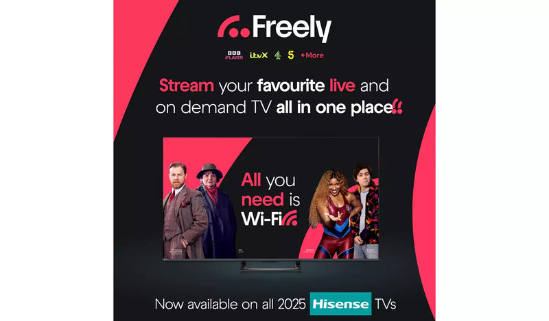 Hisense 43 Inch 43E78QTUK Smart 4K UHD HDR QLED Freely TV Hisense