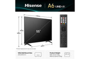 Hisense 55A6QTUK 55 inch 4K Ultra HD HDR LED Smart TV with Freely Hisense