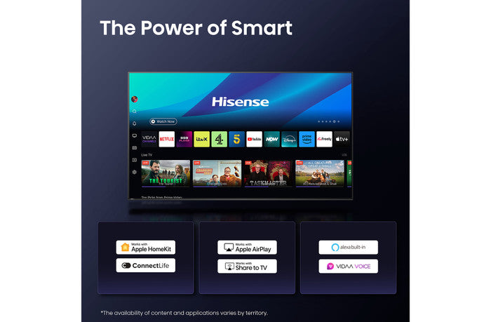 Hisense 55A6QTUK 55 inch 4K Ultra HD HDR LED Smart TV with Freely Hisense