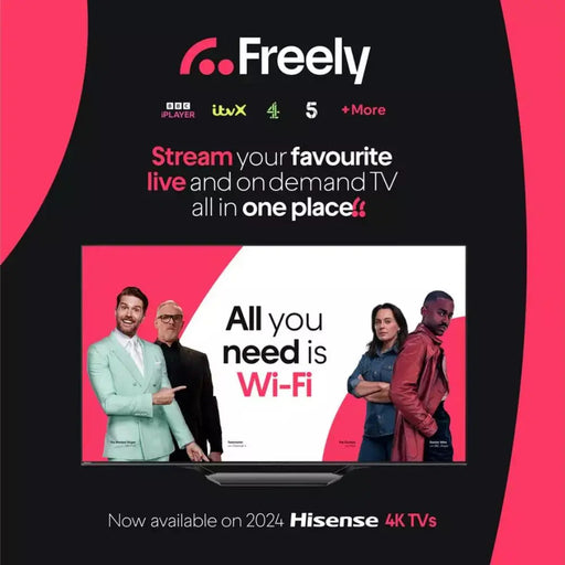 Hisense 55E7NQTUK Pro 55 Inch Smart 4K UHD HDR QLED Freely TV Digiland Outlet Store
