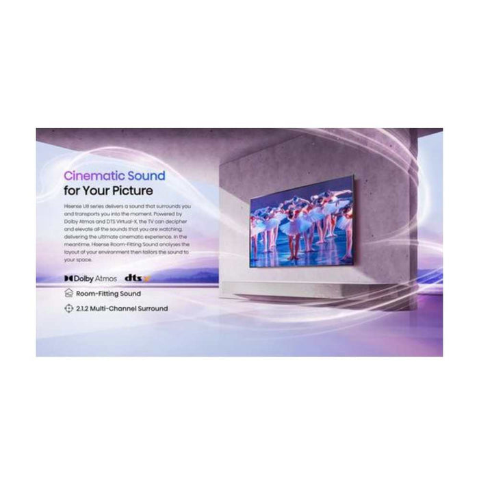 Hisense 55U8HQTUK, 55 inch, Mini-LED, 4K HDR10, Smart TV Digiland Outlet Store