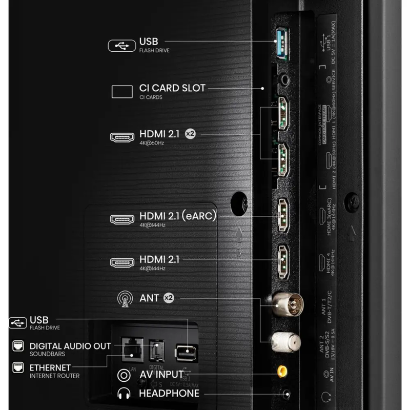 Hisense 65E77NQTUK PRO, 65-inch, QLED, 4K HDR, Smart TV