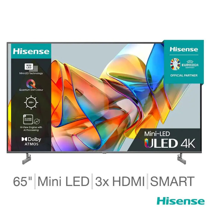 Hisense 65U6KQTUK 65 Inch Mini LED 4K UHD Smart TV Hisense