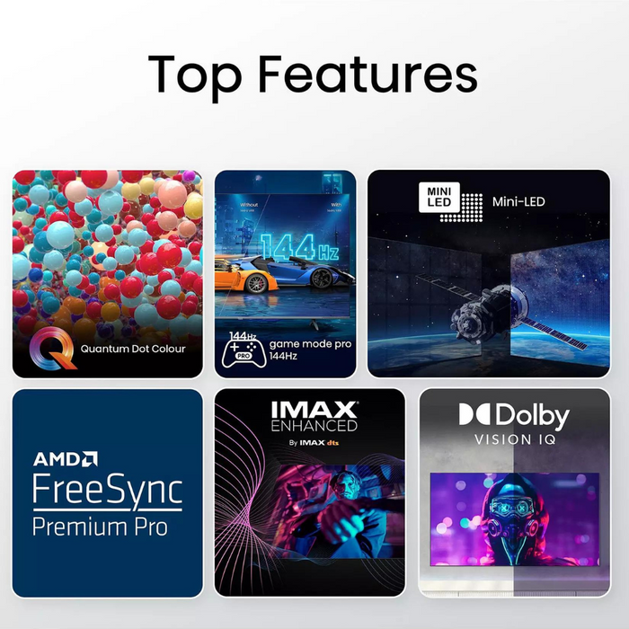 Hisense 75U7KQTUK, 75-inch, 4K Ultra HD HDR, Mini-LED, Smart TV Digiland Outlet Store