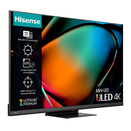 Hisense 75U8KQTUK, 75 inch, Mini-LED, Ultra HD 4K, Smart TV Digiland Outlet Store