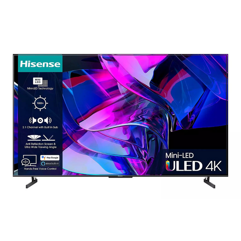 Hisense 85U7KQTUK U7K 85-inch, 4K Ultra HD HDR, Mini-LED, Smart TV Digiland Outlet Store