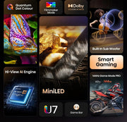 Hisense 85" U7Q ULED MiniLED Smart TV 4K 144 Hz - 85U7QTUK Hisense