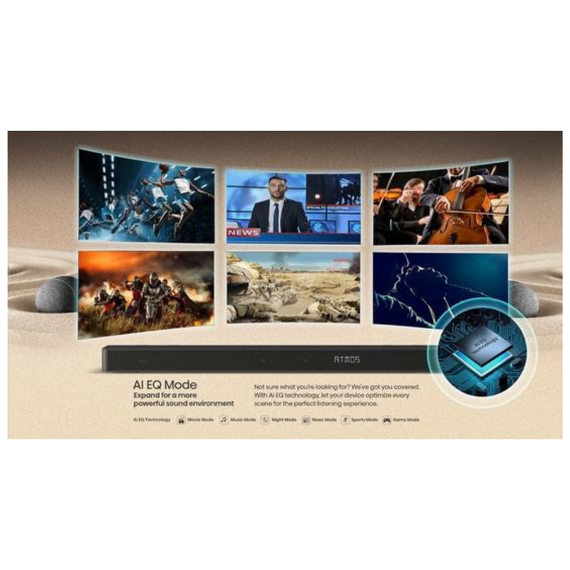 Hisense AX5100G 5.1 Channel 340W Dolby Atmos Soundbar with Rear Speakers Digiland Outlet Store