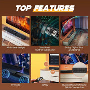 Hisense HS2000 240W 2.1Ch All-in-one Soundbar with DTS Virtual X and Dolby Digital Digiland Outlet Store