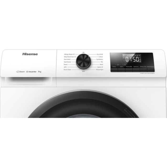 Hisense WFQP9014EVM 9kg 1400 Spin Washing Machine - White Hisense