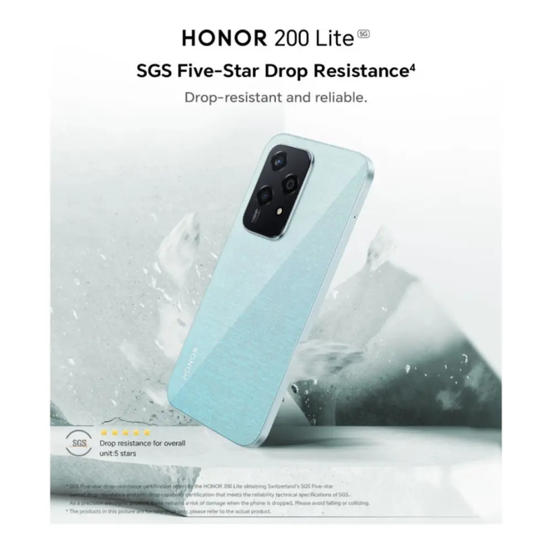 Honor 200 Lite Mediatek Dimensity 6080 6.7" 8GB RAM 256GB Storage Smartphone