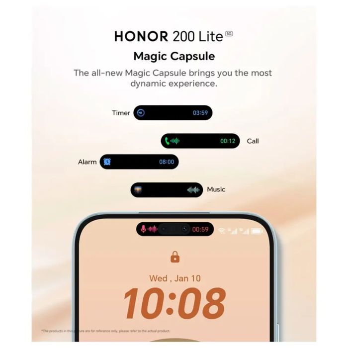 Honor 200 Lite Mediatek Dimensity 6080 6.7" 8GB RAM 256GB Storage Smartphone