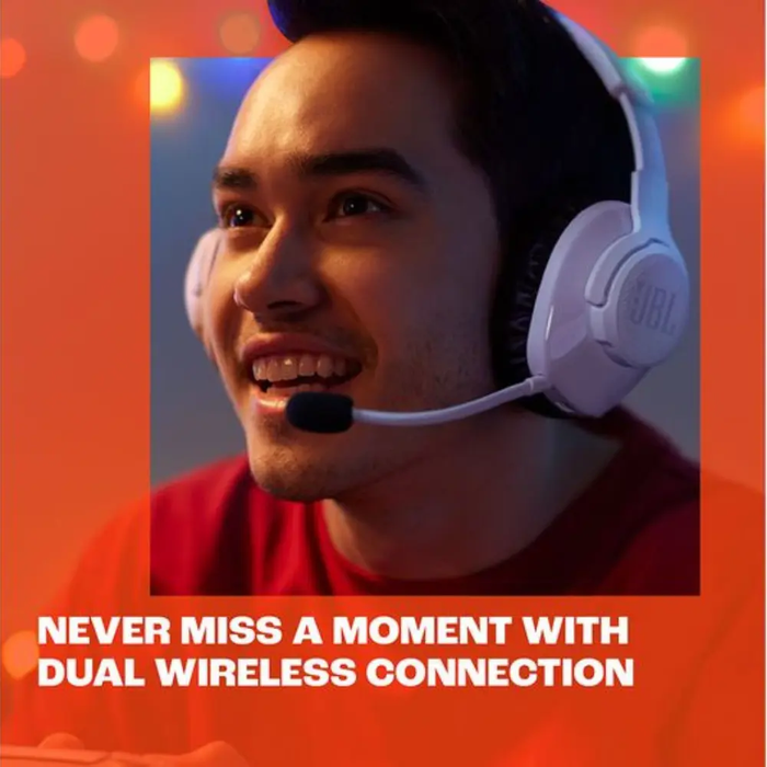 JBL JBLQ360PWLWHTBLU Quantum 360P Wireless Gaming Headset for PlayStation - White & Blue