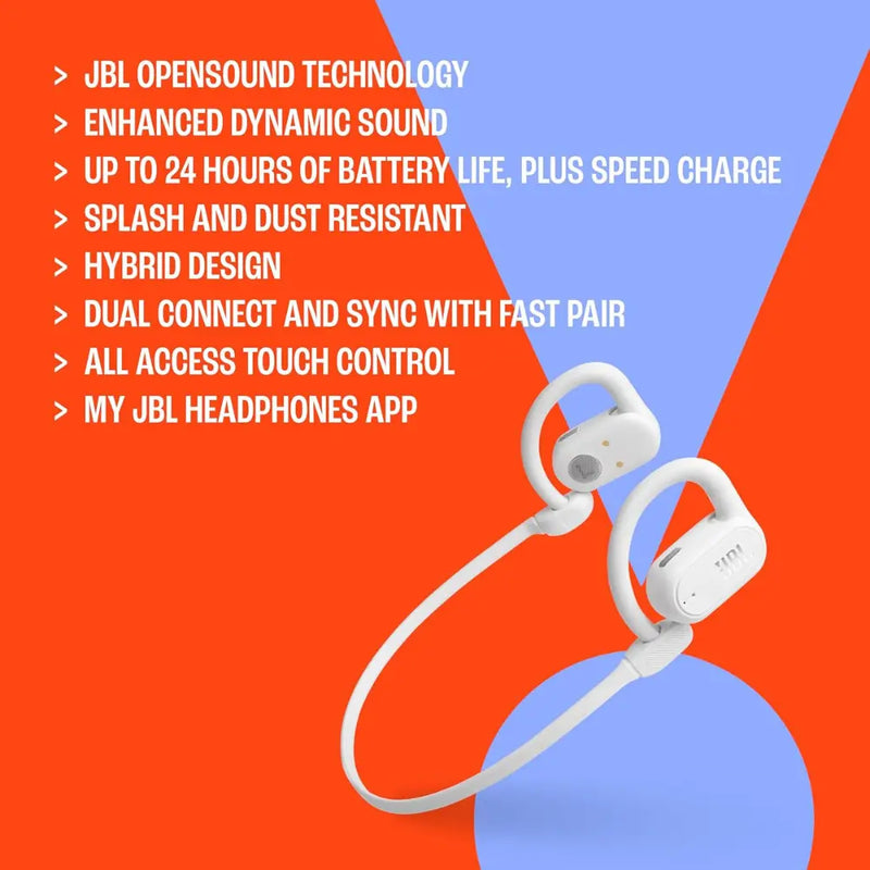 JBL SOUNDGEAR SENSE WIRELESS HEADPHONES WHITE