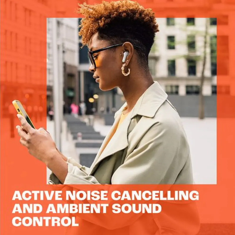 JBL Tune Beam Wireless Bluetooth Noise-Cancelling Earbuds - Black