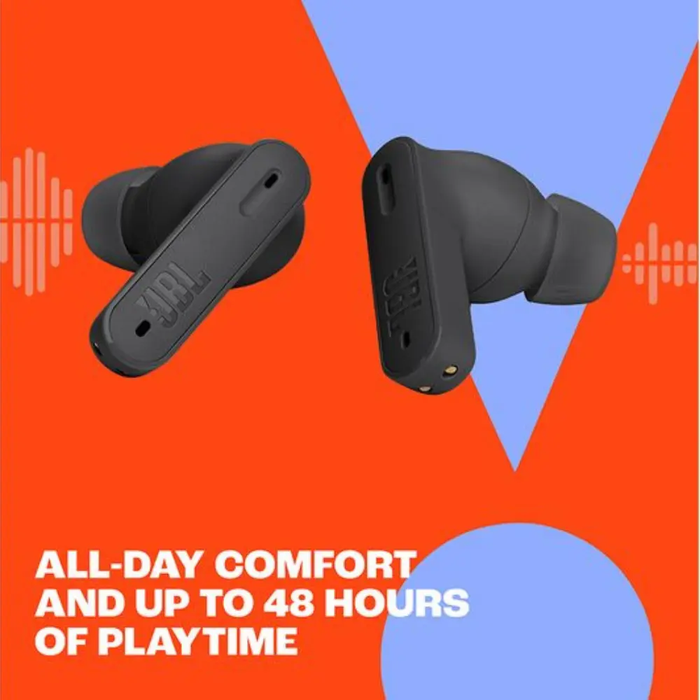 JBL Tune Beam Wireless Bluetooth Noise-Cancelling Earbuds - Black