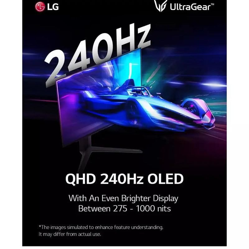 LG 27" UltraGear QHD OLED 240Hz Gaming Monitor Digiland Outlet Store