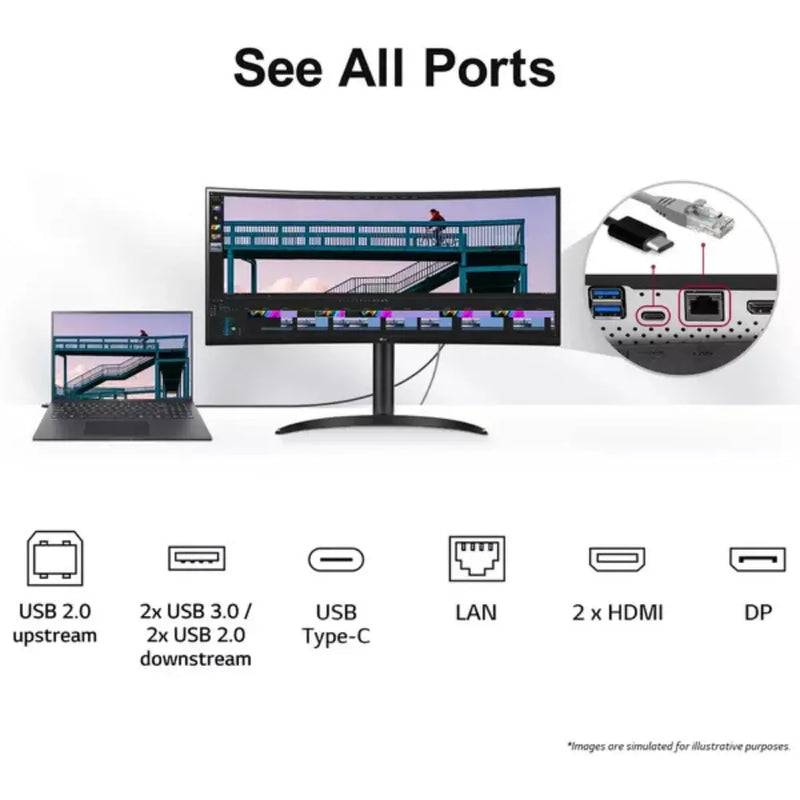 LG 34WQ75C-B.AEK Quad HD 34" Curved IPS LCD Monitor Digiland Outlet Store