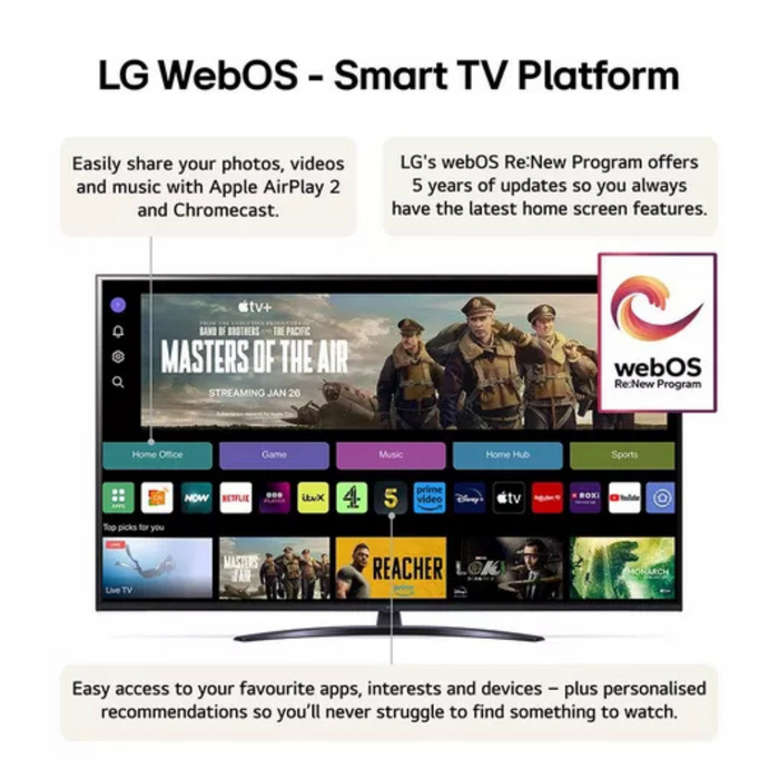 LG 43UT81006LA 43 inch LED 4K HDR Smart TV Digiland Outlet Store