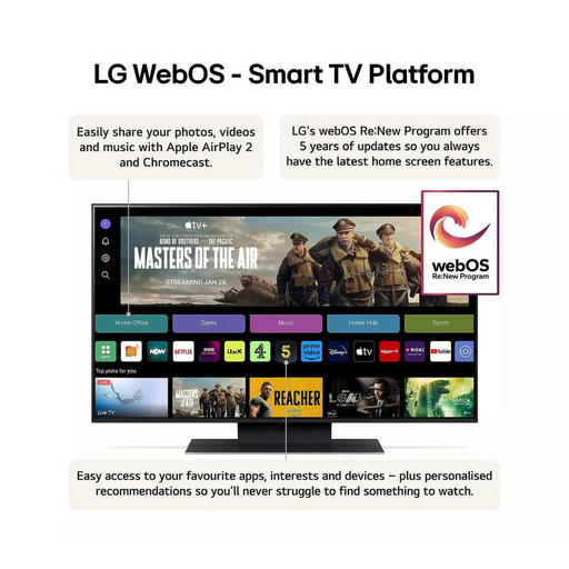 LG 43UT9100LA, 43-inch, LED, 4K UHD HDR, Smart TV LG