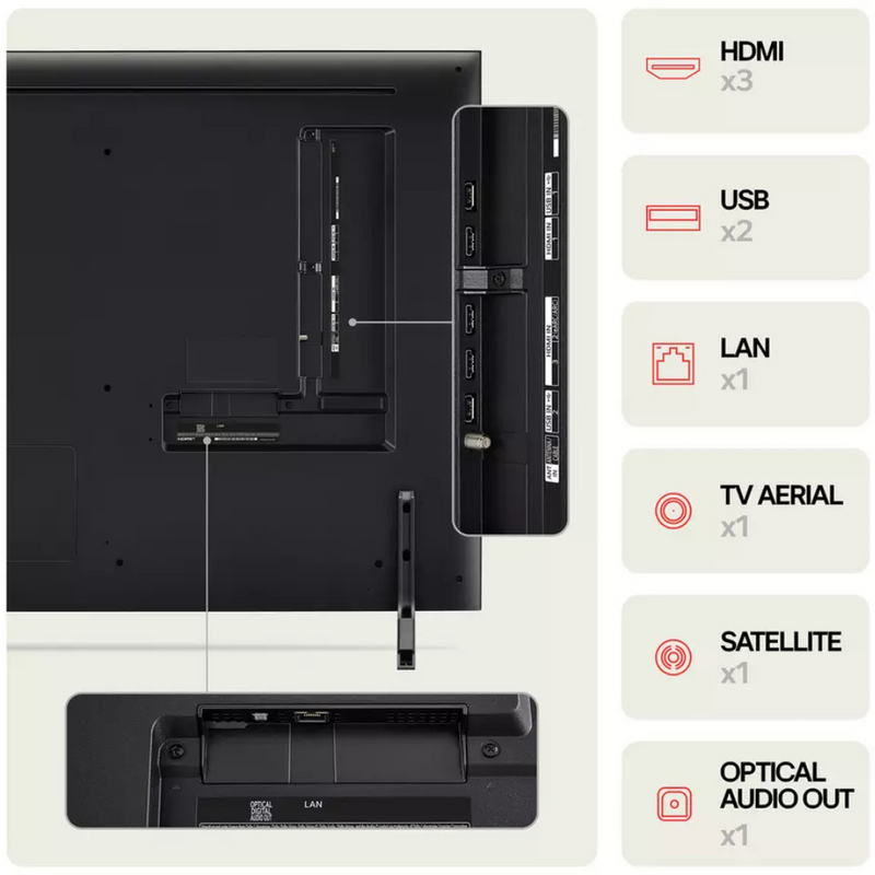 LG 50QNED80T6A 50 Inch Smart 4K UHD HDR QNED Freeview TV Digiland Outlet Store