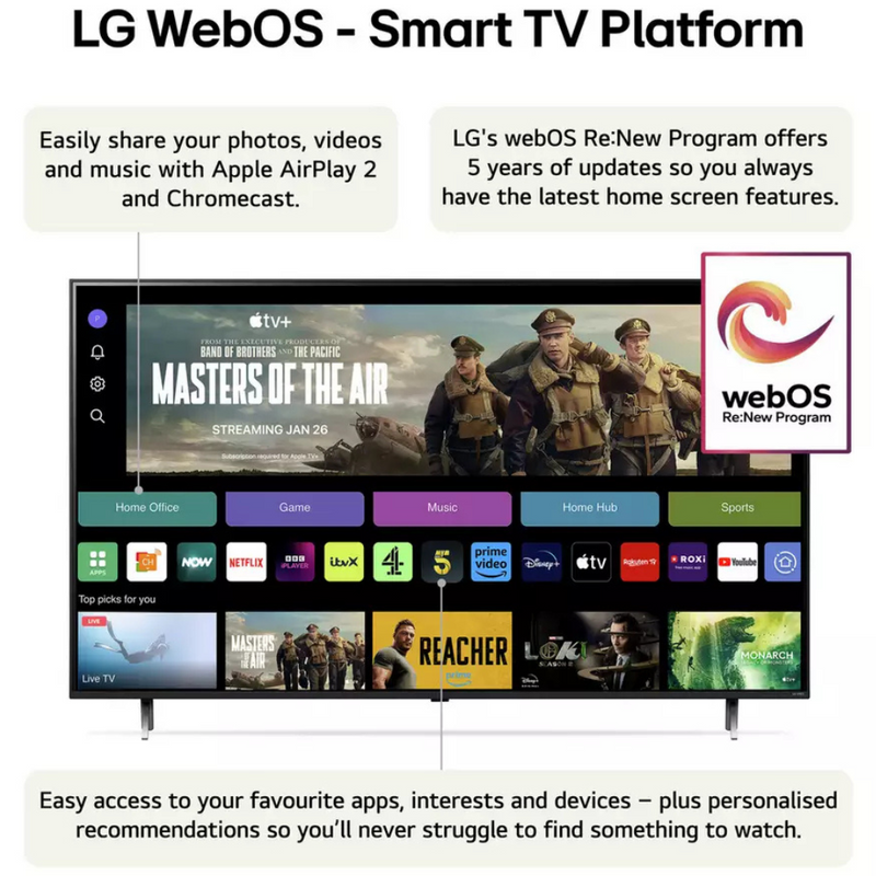 LG 50QNED80T6A 50 Inch Smart 4K UHD HDR QNED Freeview TV Digiland Outlet Store