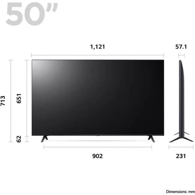 LG 50UR80006LJ 50 Inch Smart 4K UHD HDR LED Freeview TV Digiland Outlet Store