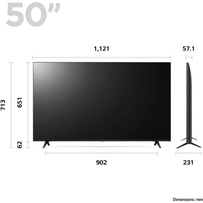 LG 50 Inch 50UR80006LJ Smart 4K UHD HDR LED Freeview TV LG