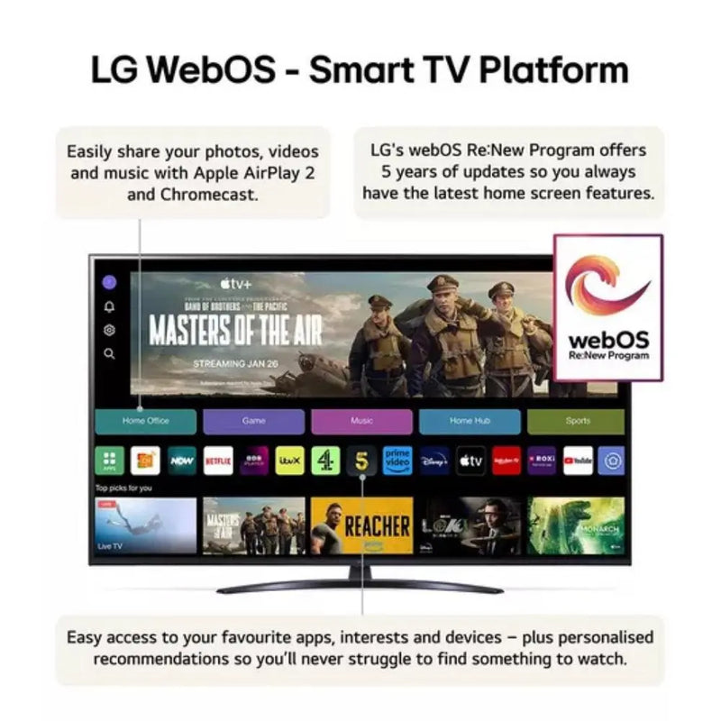 LG 50UT81006LA 50 inch LED 4K HDR Smart TV Digiland Outlet Store