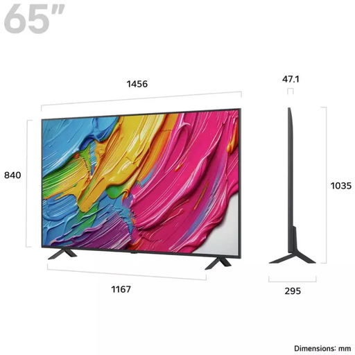 LG 65 Inch 65QNED80A6A Smart 4K UHD HDR QNED TV LG