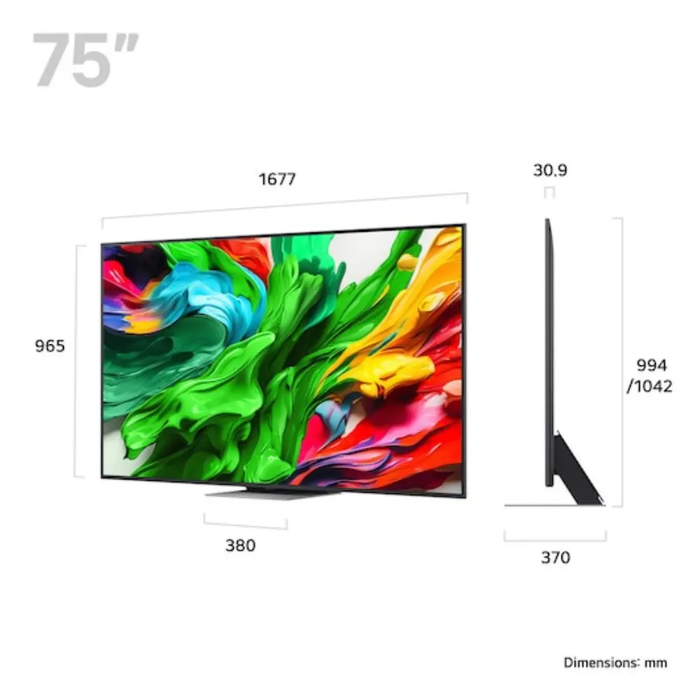 LG 75 inch QNED evo AI QNED87 MiniLED 4K Smart TV 2025