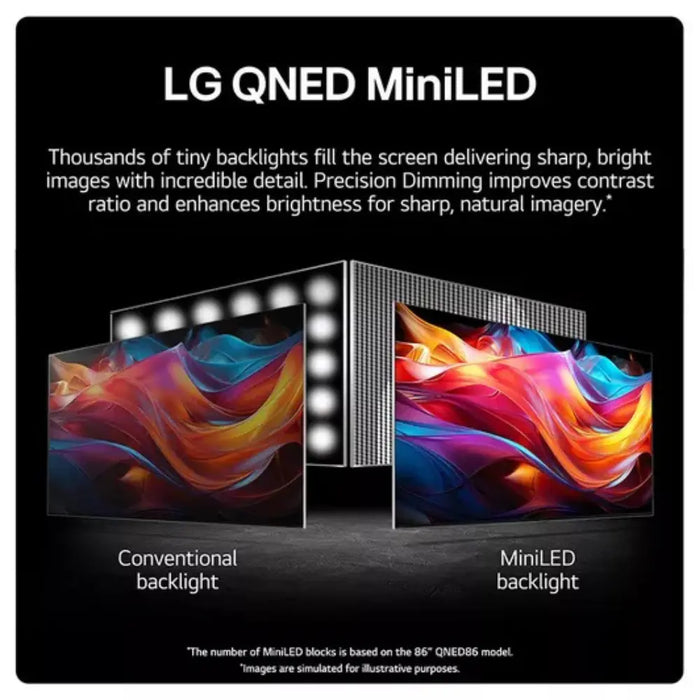 LG 86QNED91T6A 86" QNED Mini LED AI 4K HDR Smart TV