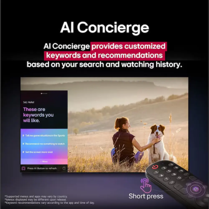 LG NANO80 65" NanoCell AI 4K HDR Smart TV 2025 - 65NANO80A6B