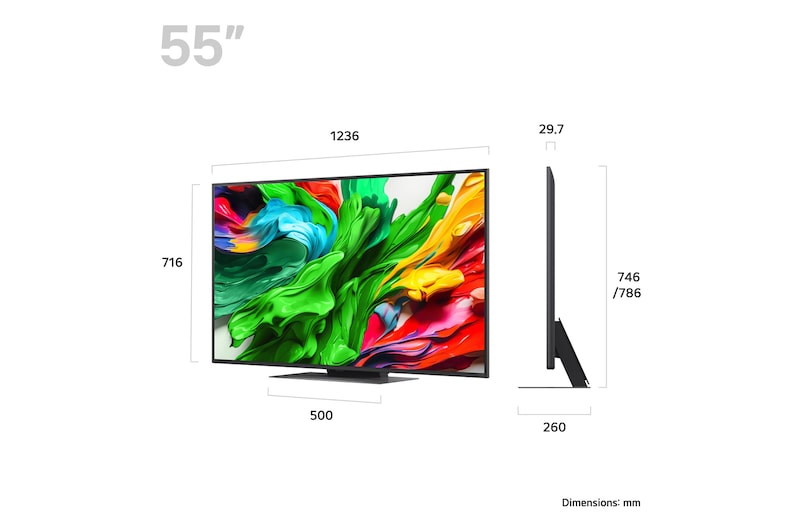 LG QNED86 55" QNED evo AI Mini LED 4K HDR Smart TV 2025 - 55QNED86A6A LG