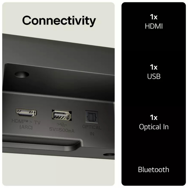 LG US60T 3.1Ch Bluetooth Sound Bar With Wireless Sub Digiland Outlet Store
